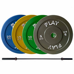PLAY Pakke - Bumper Plate 100 kg + Vektstang