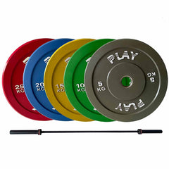 PLAY Pakke - Bumper Plate 150 kg + Vektstang